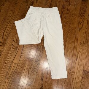 LOFT Cream Tapered Leg pants